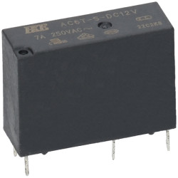 R-TECH 616276 RT46F-G General Purpose Power Relay, Non-Latch, SPST-NO, 12VDC 7A