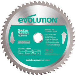 Evolution EVOBLADE230AL Aluminium Cutting Mitre Saw Blade 230 x 25.4mm x 80T