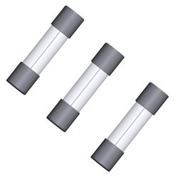 3x Bezpiecznik szklany rurkowy szybki 5x20mm F8A 8A WTA-F