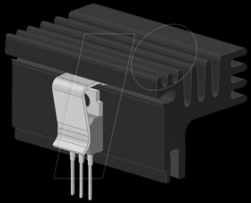 SK 574/100 SA Heat sink for THFU, 100 mm