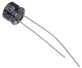 Kondensator 47μF 16V dc Radialny, Otwór przelotowy RS PRO roztaw: 2.5mm 6 (Dia.) x 5mm