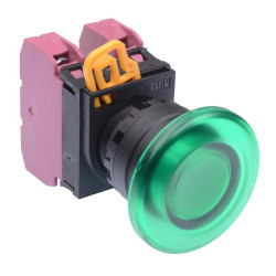 YW1L-M4E02Q0G Green 22mm Mushroom Momentary Push Button Switch 2NC IP65 IDEC