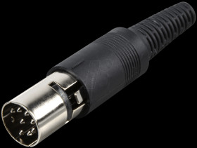 DIN connector, 8-pin, horseshoe-shaped