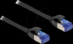 80229 Patch cable, Cat.6a, S/FTP, Slim, 3 m, black