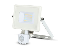 VT-20-S 20W Naświetlacz LED SMD z czujnikiem ruchu Chip SAMSUNG barwa: 3000K obudowa: biała 448 V-TAC
