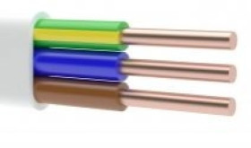 Przewód HDHp-J 3x1,5 żo płaski biały 450/750V bezhalogenowy Dca /100m/