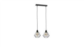 Lampa Wisząca Loftowa 2Xe27 Foskal Black