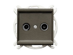 SONATA Gniazdo antenowe RTV końcowe ZAK-10 p/t czekoladowy metalik GPA-10RPZ/m/40 OSPEL