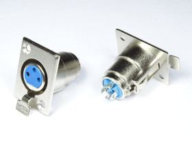 Gniazdo mikrofonowe XLR przykręcane do obudowy