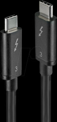 41555 Thunderbolt 3 cable, USB C, 40 Gbit/s 0.5 m
