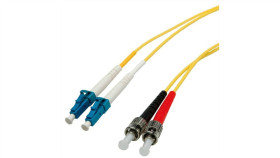 Kabel Światłowodowy Duplex, Singlemode E9/125Μm Lc/St, Żółty, 2 M