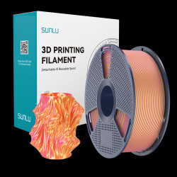 SUNLU SILK PLA+ 1.75mm 1kg DUAL Color Pink Gold, multi, wielokolorowy, jedwabisty