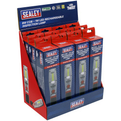 Sealey LED1001DB Rechargeable Inspection Light 8W LED - Display Box of 12