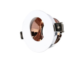 VT-874 Oczko halogenowe Spot trzonek: GU10 okrągła biały złoty róż 3163 V-TAC