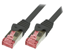 Patch cord S/FTP 6 linka Cu LSZH czarny 10m 27AWG CQ2093S