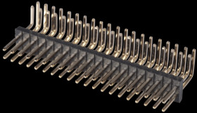 2 x 20-pin header, angled, pitch 1.27