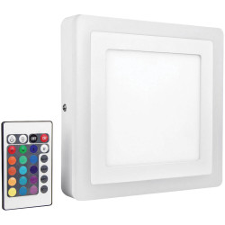 LEDVANCE 4058075227576 LED Color + WH Square 200mm 17W + Rc Warm White