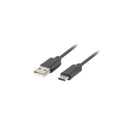 Kabel USB-C-USB-A 2.0 1M czarny QC 3.0 Lanberg