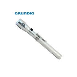 LATARKA 3 LED TELESKOPOWA GRUNDIG SREBRNA