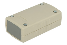 Obudowa; do przyrządów; G434; ABS; 90mm; 50mm; 32mm; IP54; jasnoszary; zaślepki ciemnoszare ABS; Gainta; RoHS