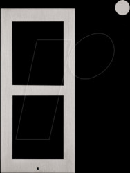 9155022 Front panel for 2N surface mount frame, nickel, 2-fold