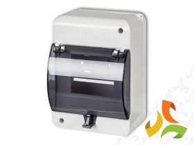 Rozdzielnica natynkowa 5 modułowa 1x5M drzwi transparentne IP30 OB-5K KARLIK