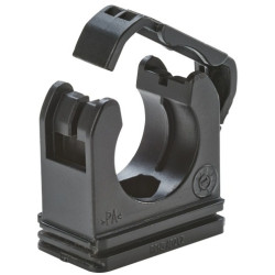 Tubing holders, (L x W x H) 27 x 20 x 25 mm, PA, black, 15030020209