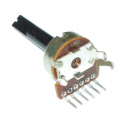 Potencjometr 2x50k/B (A50K) logarytmiczny A503 6-nóżek (fi-6mm L-29mm) pionowy