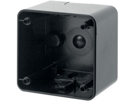 Integro Puszka natynkowa 1 pojedyncza wysoka czarny połysk 9115105 HAGER