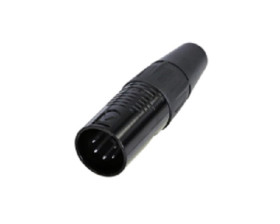 Złącza XLR 5 -pinowe Montaż na kablu XLR Męski Czarny