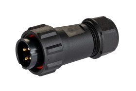 Złącze wielostykowe przemysłowe 4-pinowe Montaż na kablu Wtyczka RS PRO