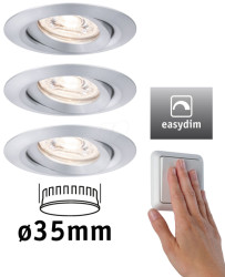 92975 Recessed luminaire Mini Nova Plus Coin, 3x4.2 W, 2700 K, 15°, di