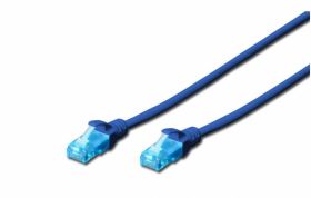 Patchcord UTP 0.5m niebieski