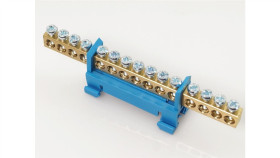 Mostek Zerowy Listwa Złączka Zacisk 15P Niebieski Lzm-B15