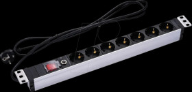 19991633 Power strip 19", 1HE, 7-way
