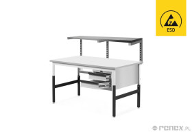 Stół przemysłowy Classic z nadstawką i półką 1830 mm