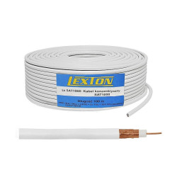 Przewód konc. 75Ω RG6 SAT1000 Cu 32x0,12 HQ