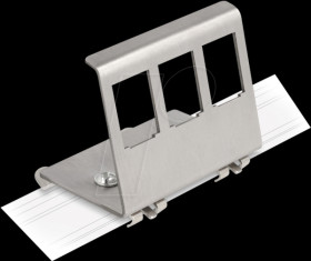 88139 Keystone holder, 3 port, top-hat rail