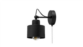Lampa Loft Abi K5w Czarna 1Xe27 Kinkiet