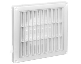 Kratka wentylacyjna 165x165mm fi 100mm biała żaluzja+sznurek T55