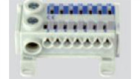 Blok Rozdzielczy Cu Ecb 1 -Polowy 2X25mm2, 14X4mm2, Niebieski Ks741n