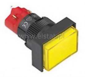 Przycisk chwilowy LAS1-AJ-11- ( ZÓŁTY, LED 12V)