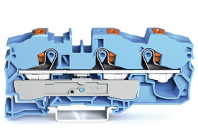 Blok zacisków przelotowych WAGO poziomy: Pojedynczy 20 → 4AWGWciskany zacisk Cage Clamp TOPJOB S, 2216 76A