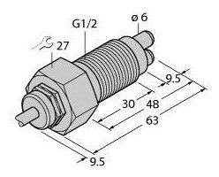 Turck Czujnik zanurzeniowy FCS-GL1/2A4-NAEX/A/D100 6870464 1 szt.