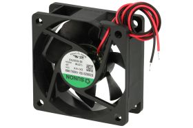 Wentylator; EE60251S2-1000U-999; 60x60x25mm; ślizgowe; 12V; DC; 1,7W; 39,95m3/h; 27dB; 142mA; 4500RPM; 2 przewody; Sunon; RoHS;