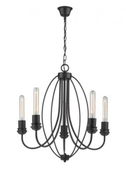 Loftowy dekoracyjny żyrandol do salonu czarny 5xE27 LP-6704/5P Light Prestige