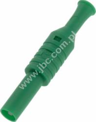 1065-GN Wtyk bezpieczny (tuleja stała), 4mm prosty, przył.przykręcane, 36A, 1000V=/~, kat.III, zielony, ELECTRO-PJP, 1065GN, 106