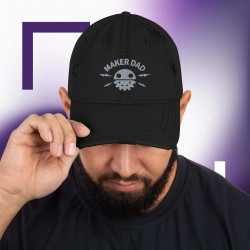 Maker Dad Hat - Trendy Style with Distressed Edge