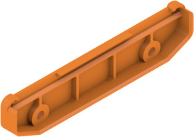 End plate, straight, PA, (L x W x H) 108.2 x 21.5 x 21.9 mm, orange, 1185160000