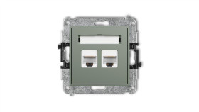 Icon Mechanizm Gniazda Komputerowego Podwójnego 2Xrj45, Kat. 6A, 8-Stykowy...